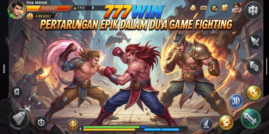 Screenshot gameplay <strong>777WIN</strong> menampilkan aksi pertarungan yang seru dan mendebarkan.