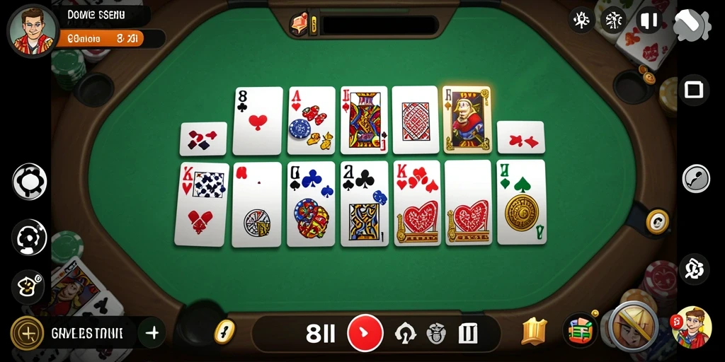 Tampilan menarik dari gameplay Domino di 8II.