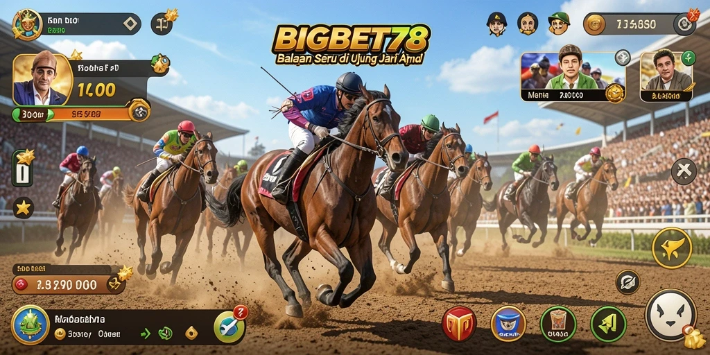 Tampilan gameplay menarik dari BIGBET78 dengan aksi balapan penuh adrenalin.