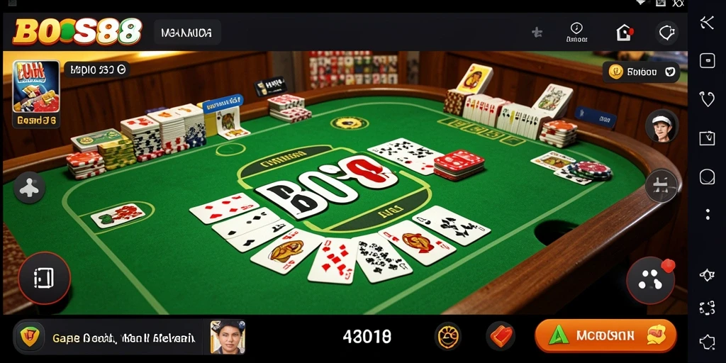 Tampilan gameplay Gaple yang seru dan interaktif di BOS88.
