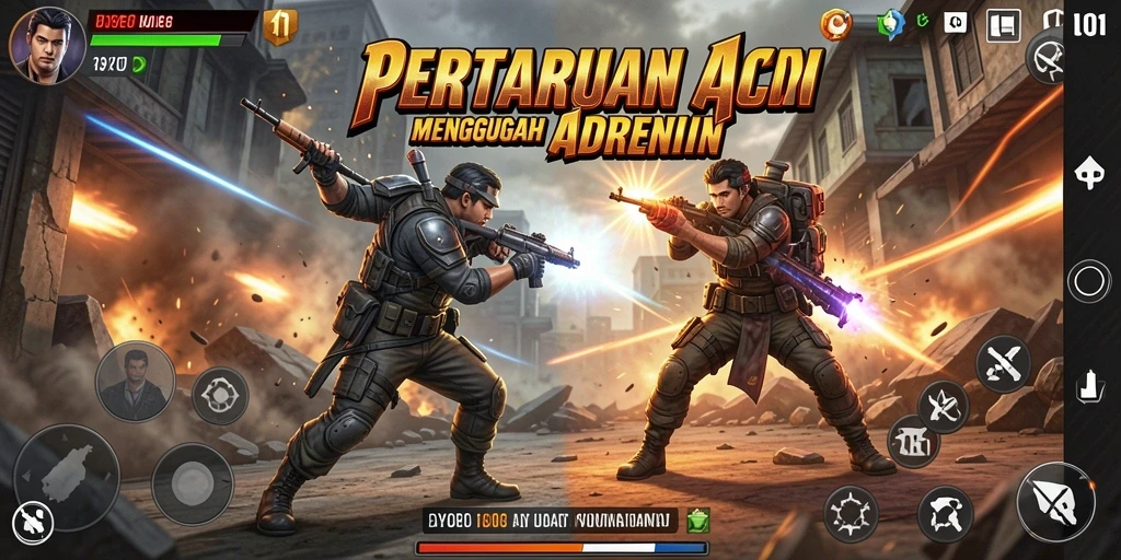 Screenshot menunjukkan aksi mendebarkan dalam DY01.