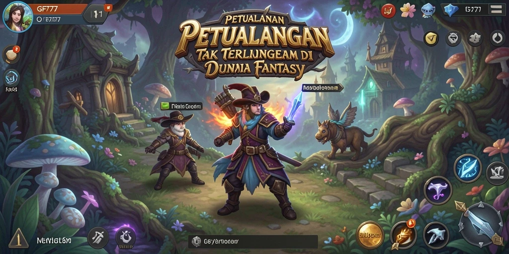 Screenshot GF777 menunjukkan pemain menjelajahi dunia petualangan yang menakjubkan.