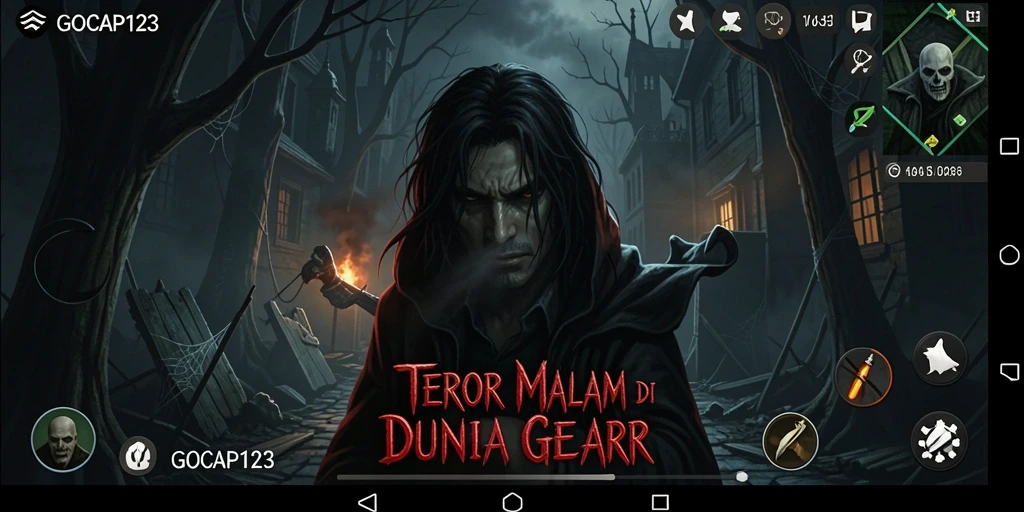 Tangkapan layar menampilkan atmosfer Horror yang mencekam dari GOCAP123.