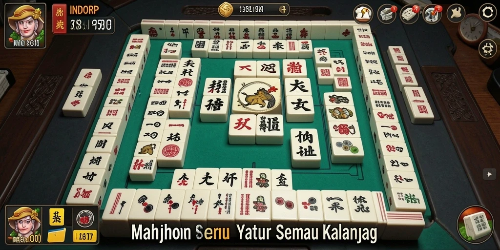 Screenshot gameplay INDORP yang menampilkan keseruan permainan Mahjong.