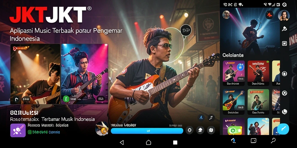 Screenshot gameplay JKTJKT saat menjelajahi koleksi musik.