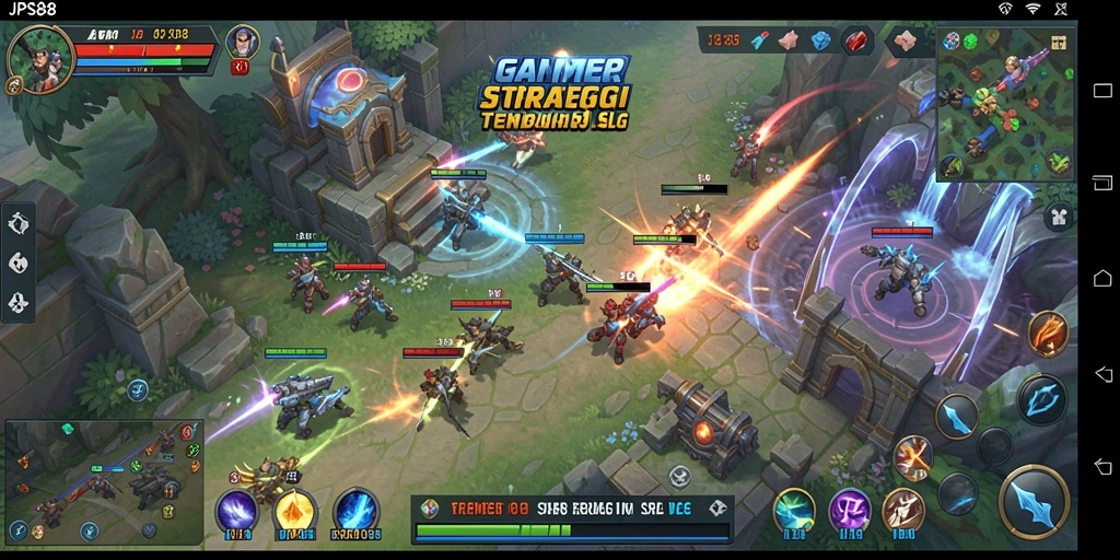 Screenshot utama menampilkan strategi dan pertarungan seru di JPS88.