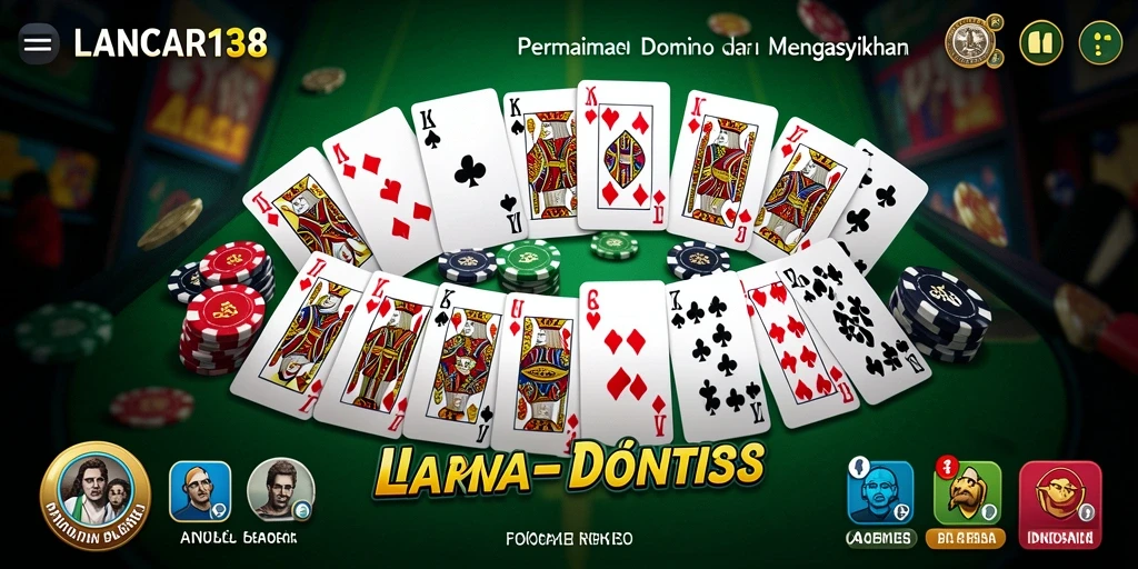 Screenshot gameplay LANCAR138 dengan tampilan meja Domino.