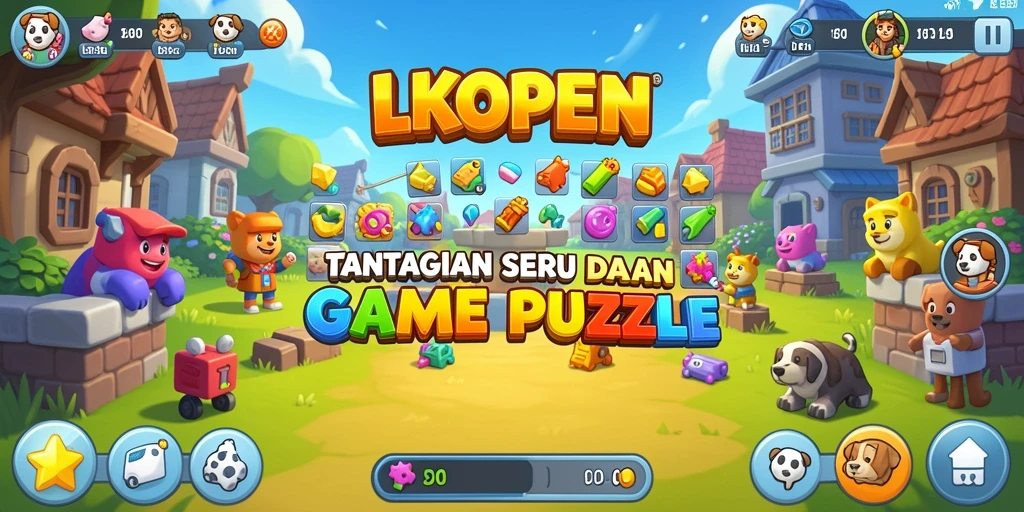 Screenshot LKOPEN menampilkan gameplay menarik dengan variasi teka-teki.