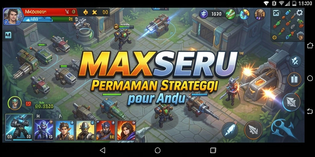 Tangkapan layar gameplay MAXSERU menunjukkan aksi strategi yang mendebarkan.