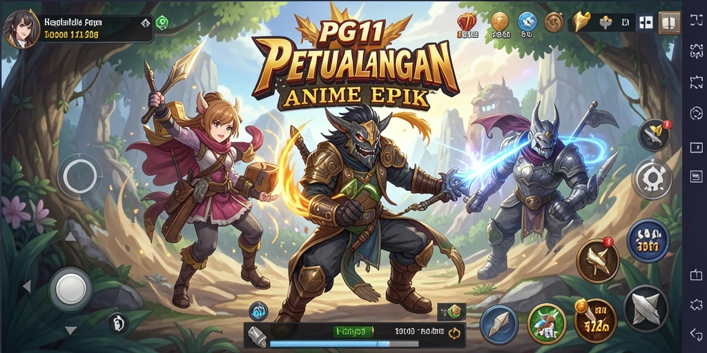 Tampilan gameplay PG11 yang memukau dengan aksi karakter Anime.