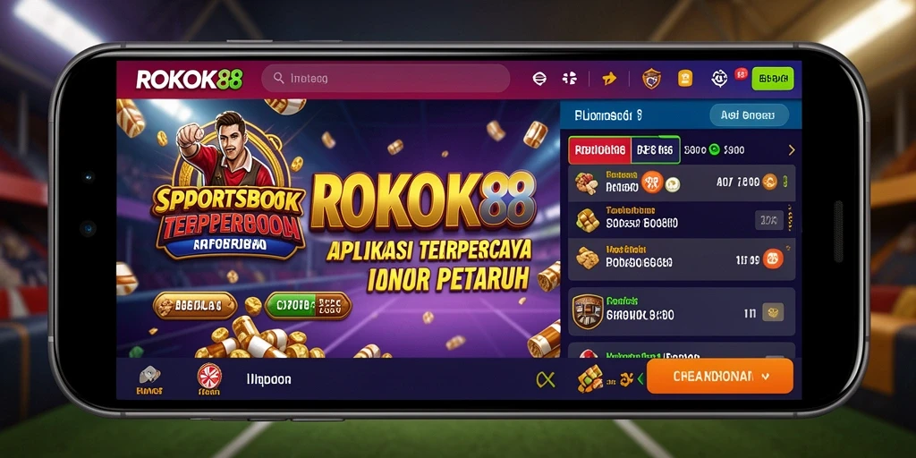 Screenshot utama ROKOK88 menampilkan tampilan taruhan olahraga yang menarik.