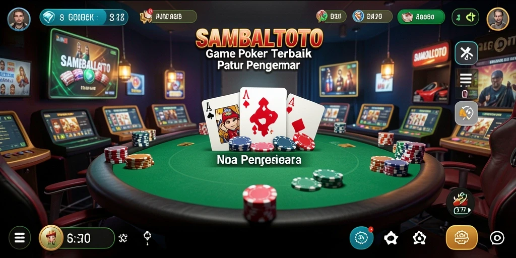 Tampilan gameplay poker yang mendebarkan di SAMBALTOTO.