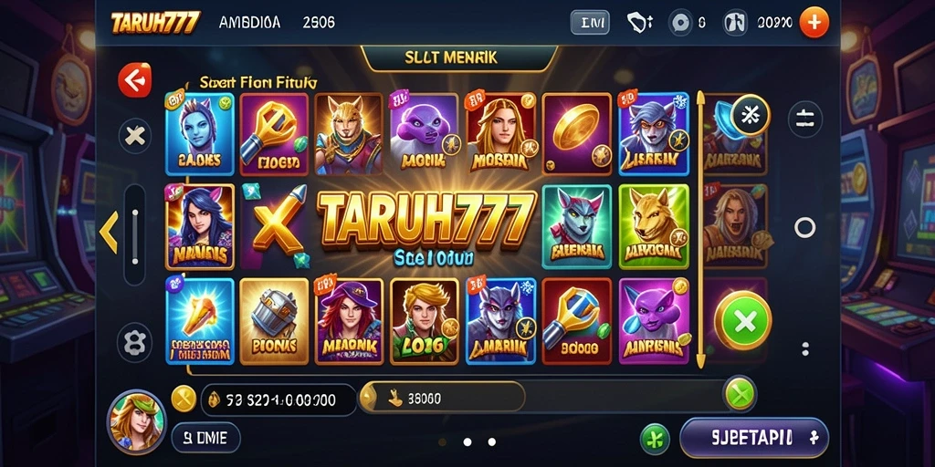 Tampilan dinamis gameplay Slot TARUH777 yang memikat.