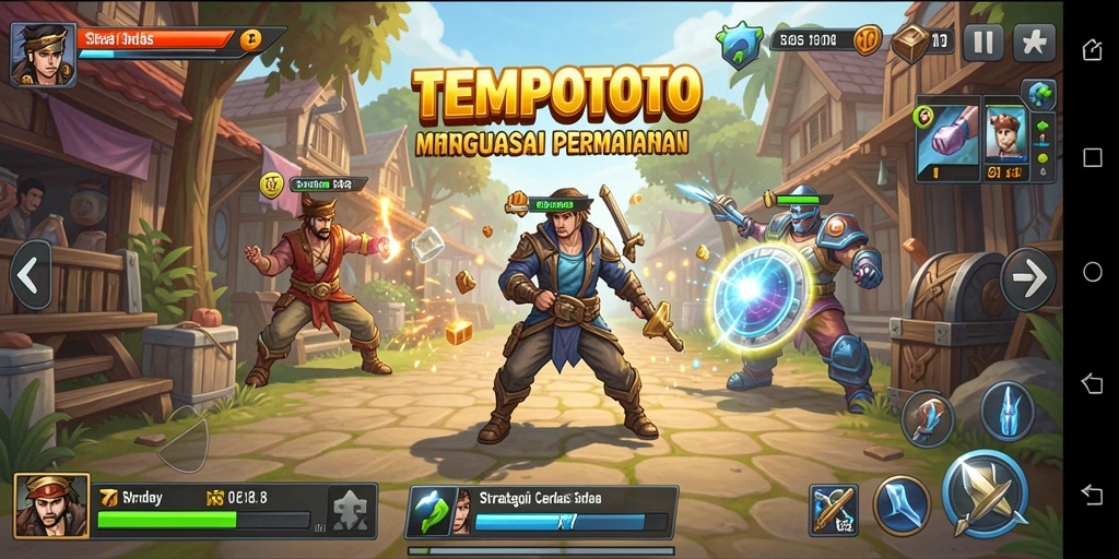 Tampilan gameplay TEMPOTOTO yang menantang dan menarik.