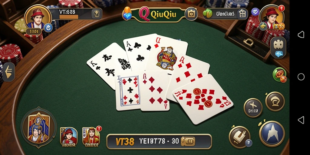 Tampilan seru dari gameplay QiuQiu VT38 yang menantang.